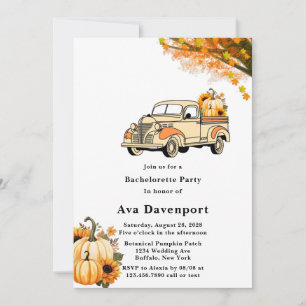 Invitation Jaune Orange Vintage Camion Bachelorette