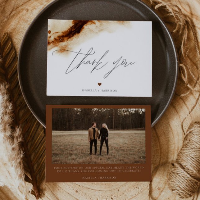 Invitation JAYLA Boho Terracotta Brûlé Merci orange (Créateur téléchargé)