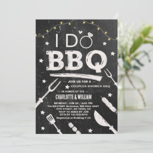 Invitation Je fais BBQ Rustic Couple Fiançailles douche nupti