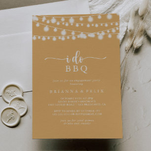 Invitation Je fais BBQ Yellow Lights