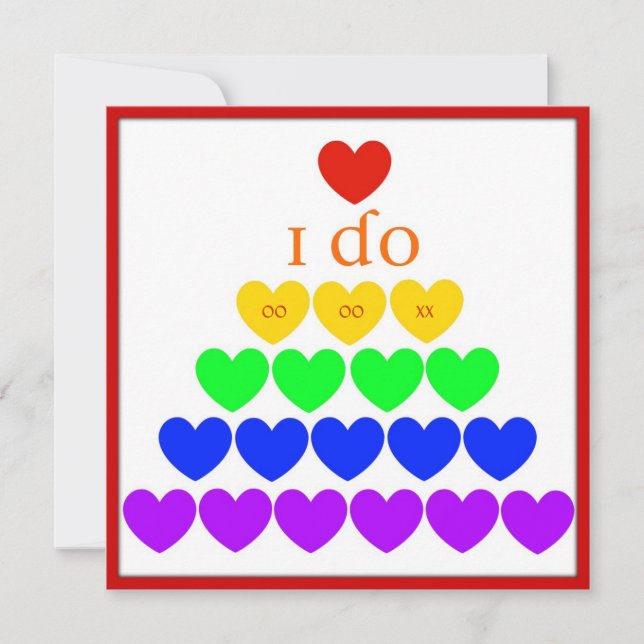 Invitation Je fais des coeurs (Devant)