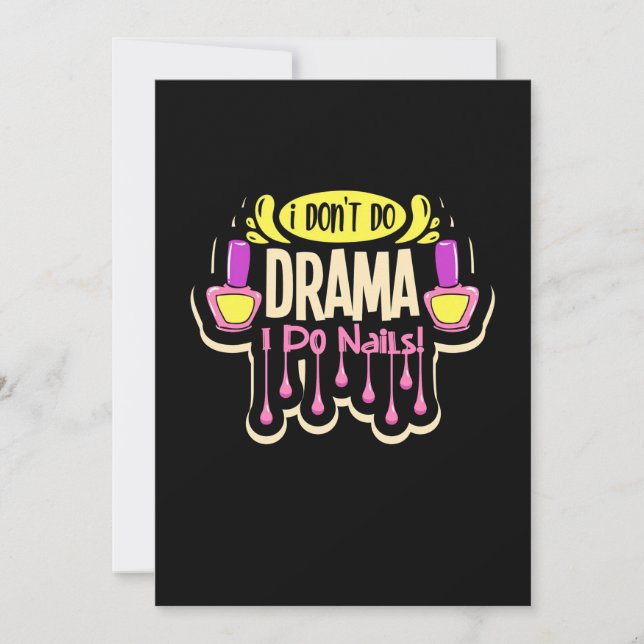 Invitation Je fais des ongles (Devant)