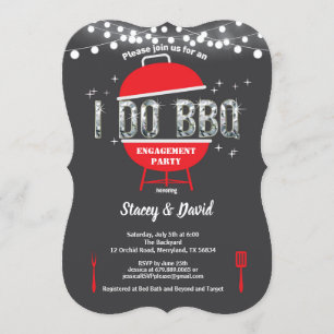 Invitation Je fais l'invitation de la partie d'engagement BBQ