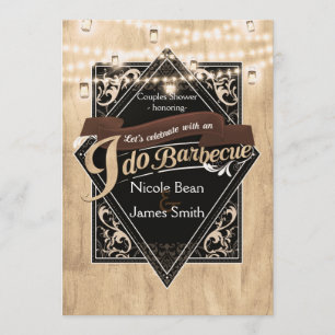 Invitation JE GRILLE TOUT ENTIER le bois occidental de BBQ et