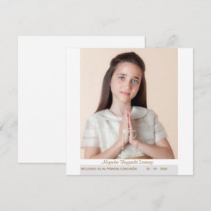 Invitation Je me souviens de ma première communion Abstraite