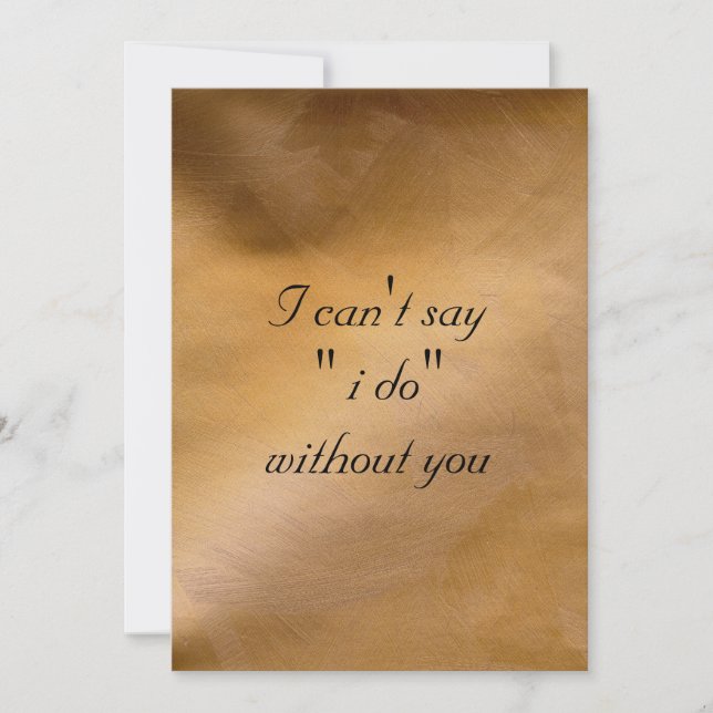 Invitation Je ne peux pas dire que je fais sans vous (Devant)