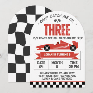 Invitation Je ne peux pas m'attraper Je suis trois voitures d