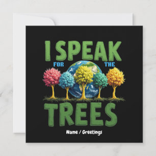 Invitation Je parle pour les arbres Planète Sauver la Terre J