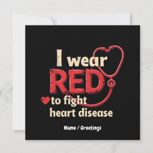 Invitation Je porte du rouge pour lutter contre les maladies