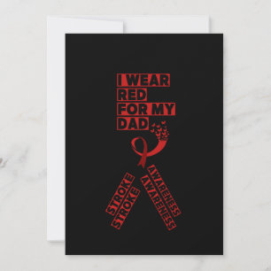 Invitation Je porte du rouge pour mon papa, mois de sensibili
