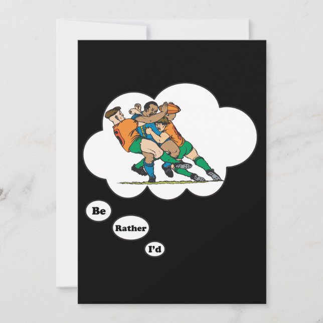 Invitation Je préfère jouer au Rugby 2 (Devant)