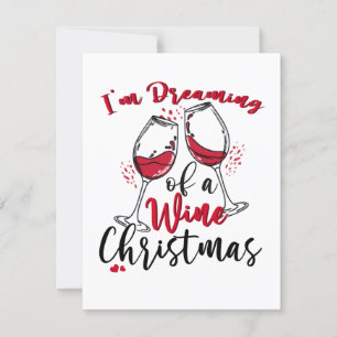 Invitation Je rêve d'un Noël vin