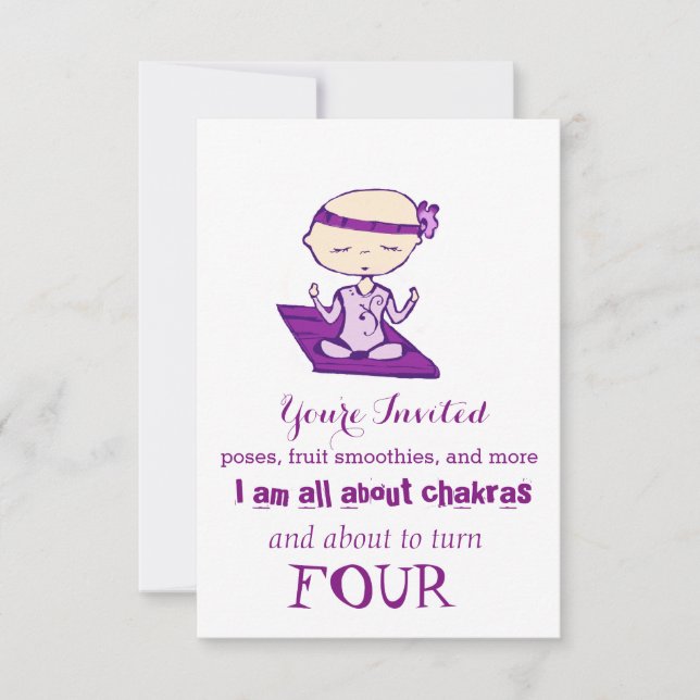 Invitation Je saute des siestes pour le yoga bébé anniversair (Devant)