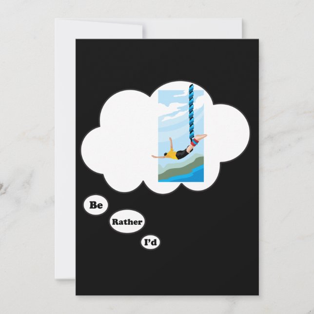 Invitation Je serais plutôt le saut à  l'élastique 2 (Devant)