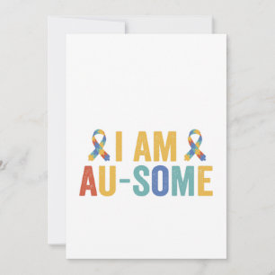 Invitation Je suis au-some Autisme Drôle Cadeau de sensibilis