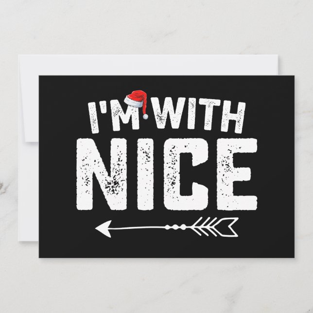 Invitation Je suis avec la famille des couples de Noël (Devant)