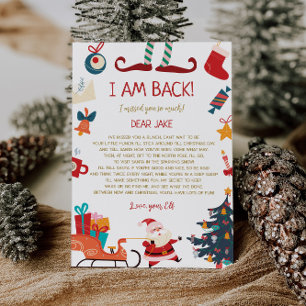Invitation Je suis de retour Elfe Lettre de Noël