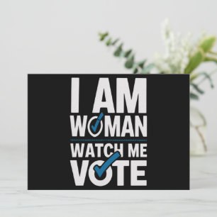 Invitation Je Suis Femme Regardez Moi Voter Vintage 