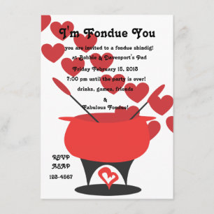 Invitation Je suis Fondue Vous