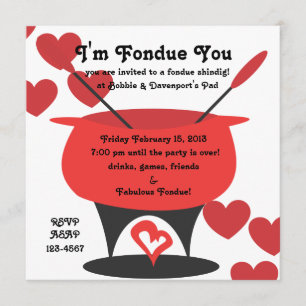 Invitation Je suis Fondue Vous