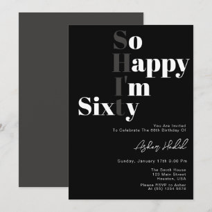 Invitation Je suis heureux d'avoir 60ème anniversaire