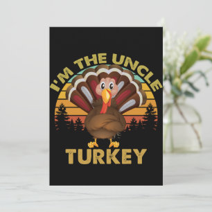 Invitation Je suis la dinde oncle famille appariement Thanksg