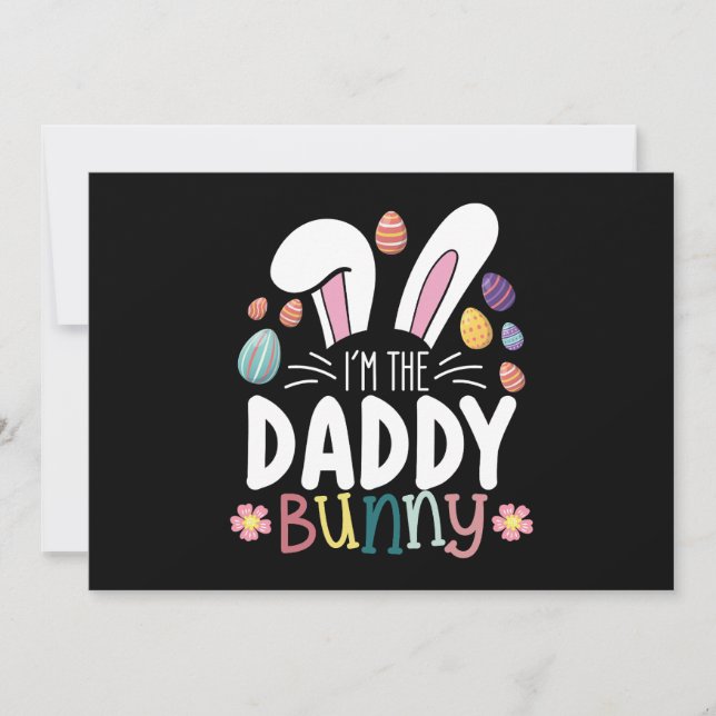 Invitation Je suis la famille de Pâques papa papa papa qui co (Devant)