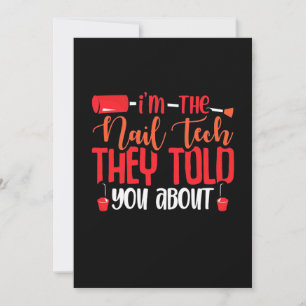 Invitation Je Suis La Technicienne En Ongles