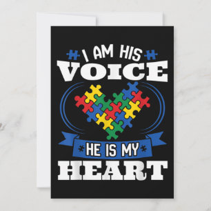 Invitation Je Suis Sa Voix Il Est Mon Coeur Sensibilisation s