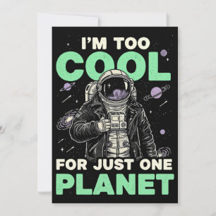Invitation Je suis trop cool pour une seule planète