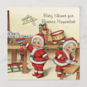 Invitation Je suis un cadeau de Noël Baby, accessoires de dou