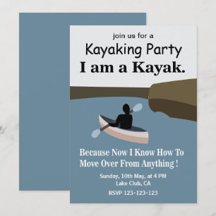 Invitation Je suis un Kayak Kayak Party
