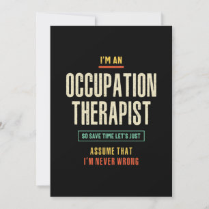 Invitation Je suis un thérapeute d'occupation