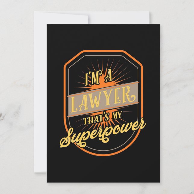 Invitation Je suis une avocate (Devant)