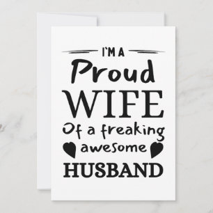 Invitation Je suis une fière épouse d'un mari génial