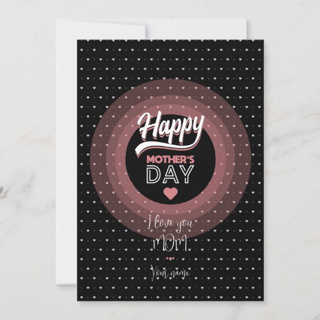 Invitation Je t'aime maman (Devant)