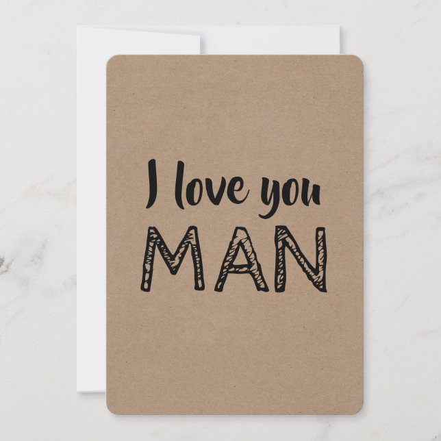 Invitation Je t'aime MONSIEUR Demande de témoin de mariage dr (Devant)