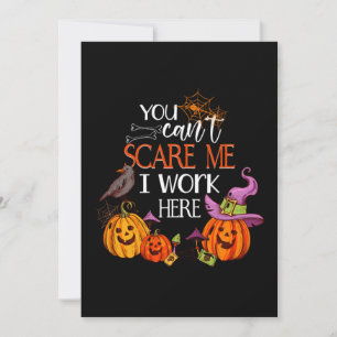 Invitation Je Travaille Ici Citrouille Halloween Trick Ou Tre
