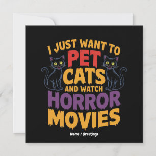 Invitation Je Veux Juste Pet Chats Et Regarder Des Films D'Ho