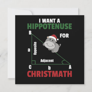 Invitation Je veux un hippopotame pour Noël Gros hippopotames