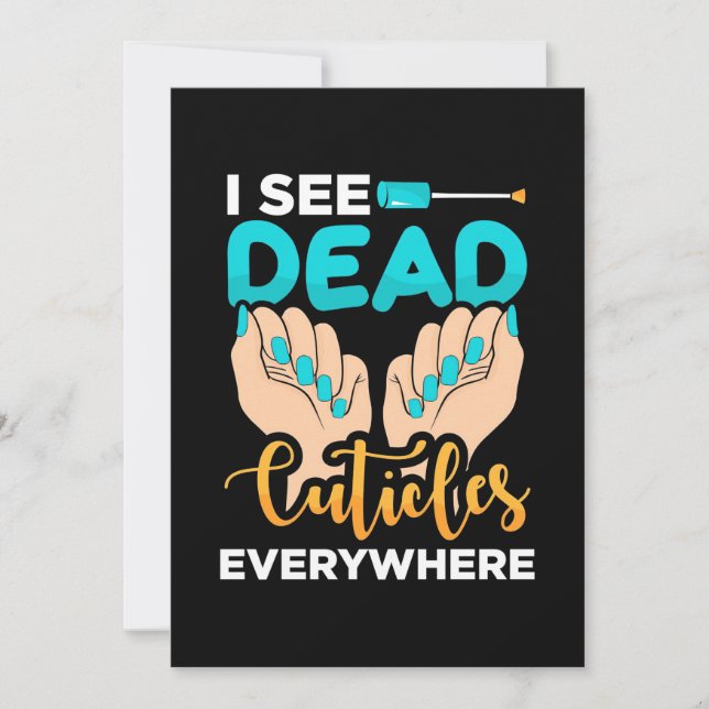 Invitation Je vois des cuticules partout (Devant)