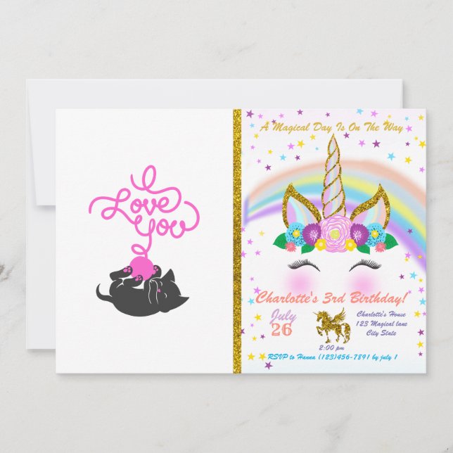 Invitation Je vous aime - boule de laine - Choisir la couleur (Devant)