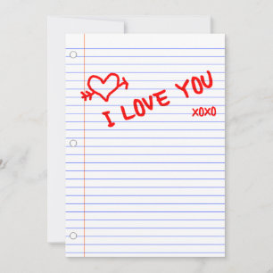 Invitation je vous aime : papier pour ordinateur portable