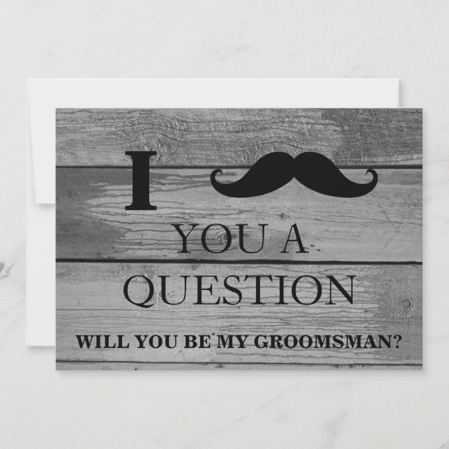 Invitation Je vous pose une question : êtes-vous mon Groomsma (Devant)