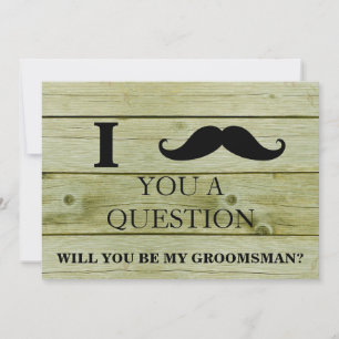 Invitation Je vous pose une question : êtes-vous mon Groomsma
