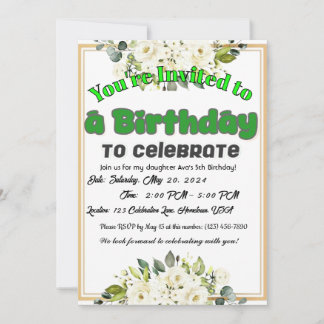 Invitation Je vous souhaite une année pleine de joie !