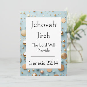 Invitation Jehovah Jireh, Nom de Dieu, Écriture Encourageante