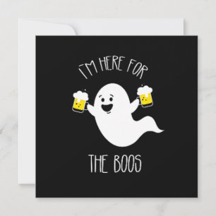 Invitation J'entends pour l'Halloween Adulte Amusante Boos