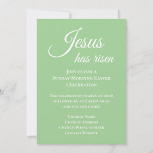 Invitation Jésus est ressuscité Dimanche de Pâques Église chr