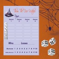 Jeter Les Sorcières De Dice Halloween Scorecard Bu